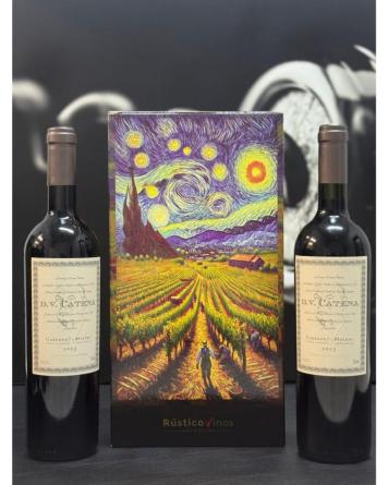 Estuche R�stico DV Catena Cabernet-Malbec 2x750cc.